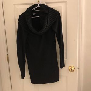 H&M black cowel neck sweater dress